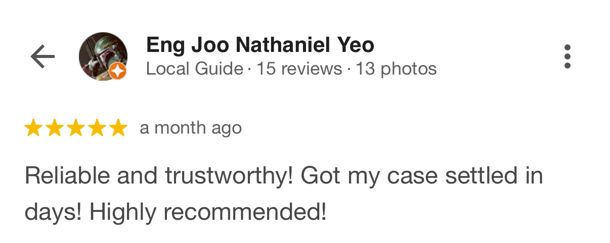 David L Google Review